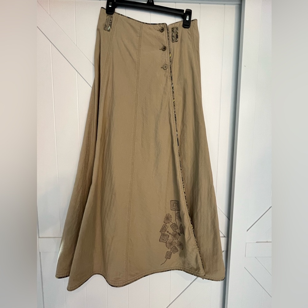 FAT FACE Beige/Tan A-Line Long Skirt (UK8/US4)